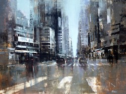 Percorsi Quotidiani by Paolo Fedeli - Original Painting on Stretched Canvas sized 32x24 inches. Available from Whitewall Galleries
